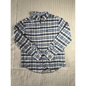 Men's American Eagle Outfitters Thick Plaid Button Down Blue/white/green size Lg
